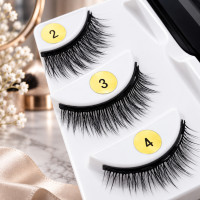 Магнитные накладные ресницы GlamLash AND 5509 3D без клея, 4 пары, линейные