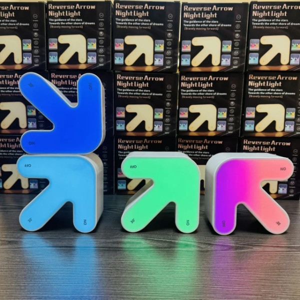 Ночник светильник AND 1491 RGB с подсветкой стрелка для настольного использования в комнате