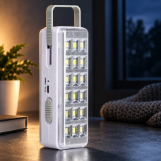 Фонарь аккумуляторный KD-830 с LED лампой, 1200 мА·ч и выдвижной ручкой, зарядка USB