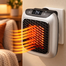 Настенный портативный обогреватель Handy Heater Turbo 800 W с электронным управлением и керамическим нагревате