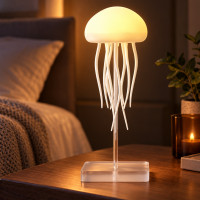 Ночник лампа медуза с RGB LED подсветкой и эффектом воды на аккумуляторе
