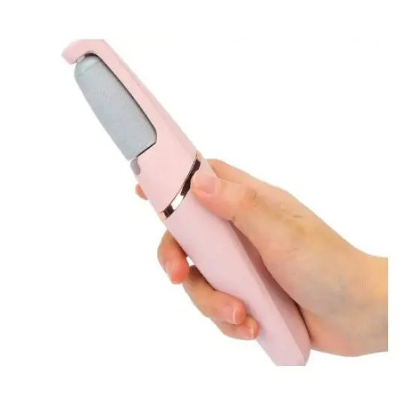 Пемза электрическая Wanhengda Pedi Electronic для ног и пяток аккумуляторная с двумя насадками розового цвета