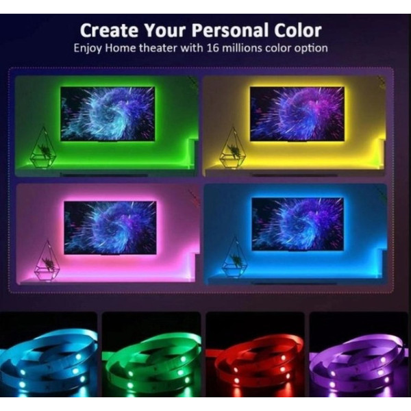 Светодиодная лента LED 3528 RGB с пультом дистанционного управления, 5 метров