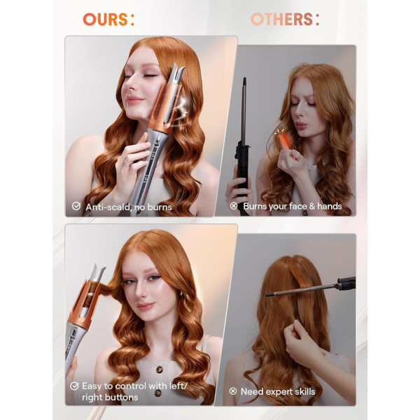 Плойка автоматическая Sheglam Hair Curler Bella с керамическим покрытием и терморегулятором для завивки волос