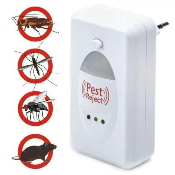 Ультразвуковой отпугиватель Pest Reject pro в розетку для мышей, кротов и насекомых, до 200 м²