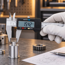 Цифровой электронный штангенциркуль Digital Caliper с ЖК-дисплеем и микрометром в кейсе