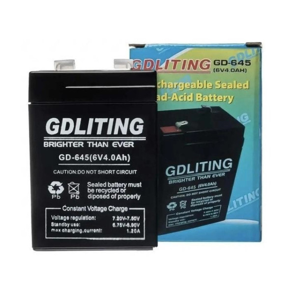 Аккумулятор 6V 4.0AH для электронных весов, фонарей и светильников GDLiting GD-645