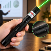 Лазерная указка Green Laser Pointer 303 с ключом и регулируемой насадкой для презентаций