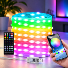 Светодиодная RGB лента 5 м Dreamcolor с Bluetooth и USB для гирлянды