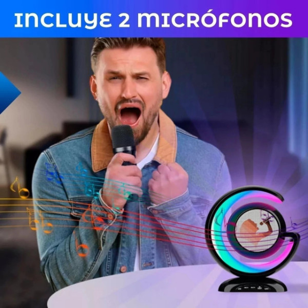 Ночник YS-110 с Bluetooth колонкой, LED RGB лампа и функцией караоке