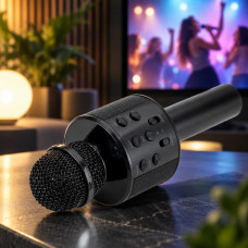 Динамический беспроводной микрофон для караоке с Bluetooth колонкой и USB Wster WS-858