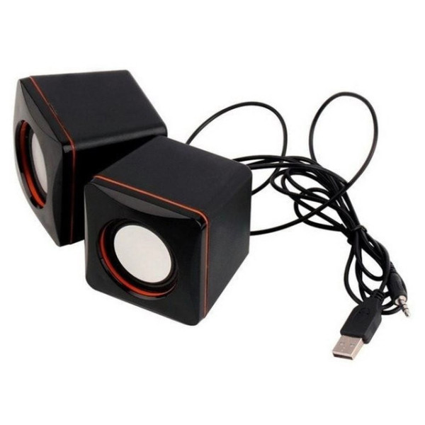 Компьютерные колонки SPS D02A с USB подключением, 2 динамика для ПК