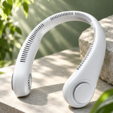 Безлопастной вентилятор на шею Bladeless Neck Cooler с аккумулятором до 16 часов и 3 режимами обдува лица
