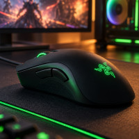 Проводная игровая компьютерная мышь DeathAdder Essential USB черного цвета для настольного ПК