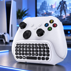 Клавиатура chatpad для PS5 DualSense с Bluetooth, динамиком и разъемом 3.5 мм, белая