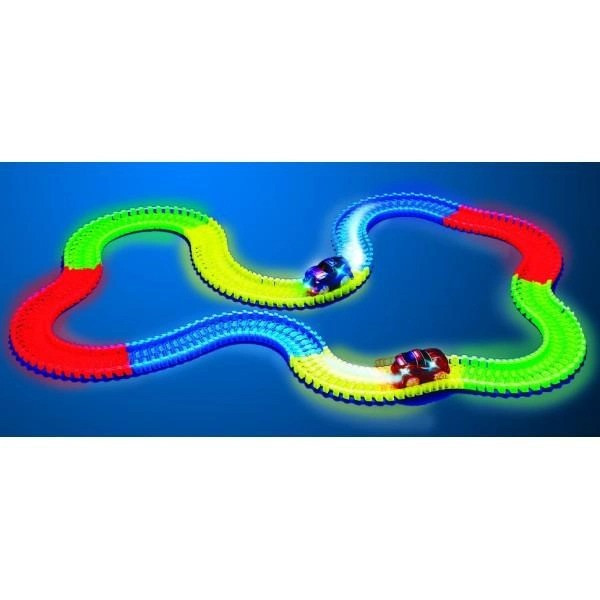Гоночный светящийся автотрек Magic Tracks из 220 деталей с эффектами света для детей от 6 лет