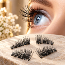 Магнитные накладные ресницы Maс Magnetic Eyelashes, 2 пары, линейные, искусственные