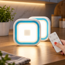 Накладные LED-светильники с пультом управления и таймером комплект из 3 штук