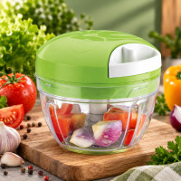 Ручной измельчитель Easy Spin Cutter механический блендер для овощей с контейнером