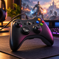 Проводной USB джойстик Red box для Xbox 360 и ПК геймпад с проводным подключением