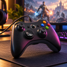 Проводной USB джойстик Red box для Xbox 360 и ПК геймпад с проводным подключением