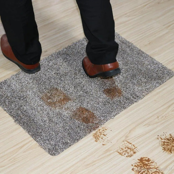 Коврик придверный Step Mat с микрофиброй, супер впитывающий и грязезащитный прямоугольной формы