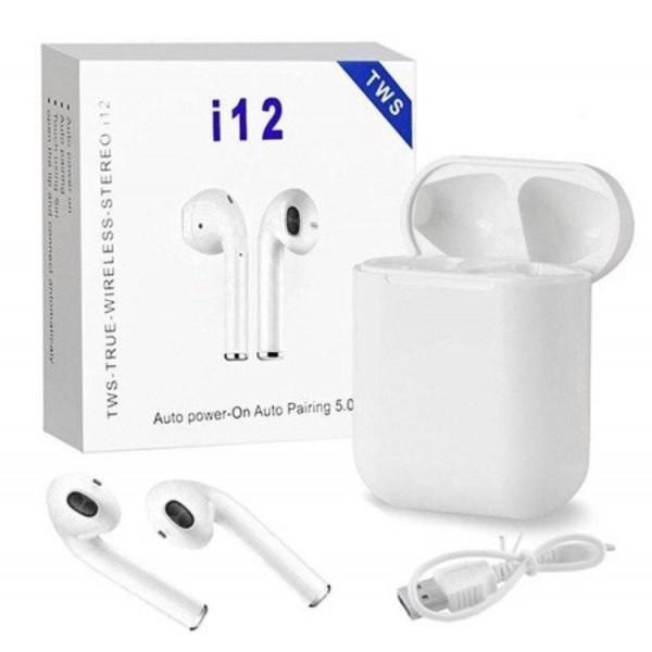Беспроводные сенсорные наушники-вкладыши TWS i12 с магнитным кейсом и Bluetooth 5.0