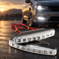 Дневные ходовые огни автомобильные Спартак DRL с 8 светодиодами белого свечения