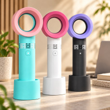 Безлопастной портативный USB вентилятор zero 9 с электронным управлением и 3 скоростями