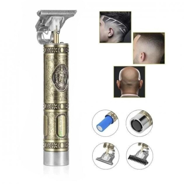 Аккумуляторный триммер для стрижки волос Hair Clipper Ws-T99 с 4 насадками и функцией окантовки