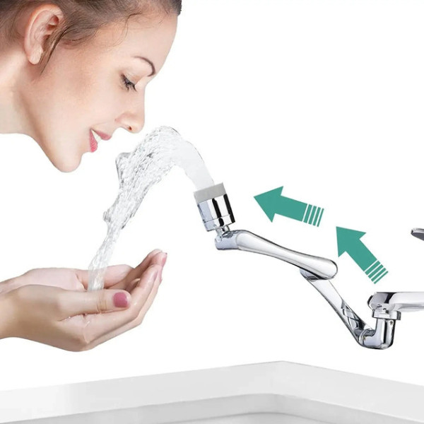Аэратор насадка на кран для смесителя Faucet splash head с поворотной головкой 1080 градусов и двумя режимами
