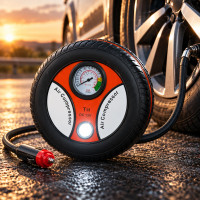 Автомобильный электрический компрессор 260 psi с питанием от прикуривателя в форме колеса