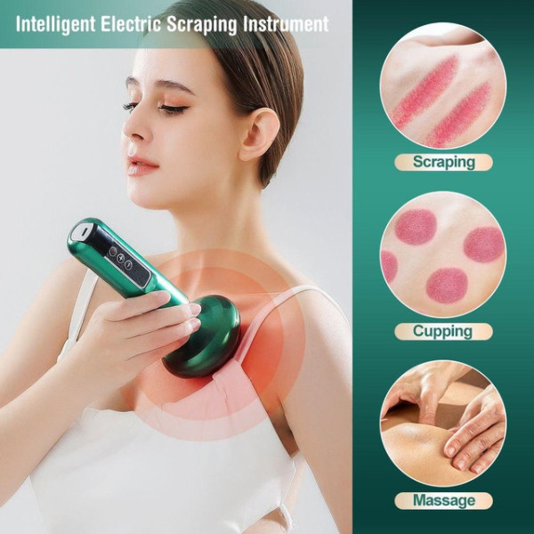 Вакуумный аккумуляторный массажер Cupping Massage Instrument MAG-742 с инфракрасным нагревом