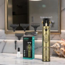 Машинка триммер для стрижки для окантовки и бороды WES WS T99 Gold 5W