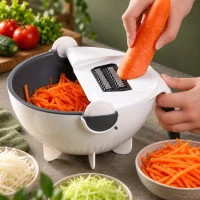 Овощерезка Basket Vegetable Cutter с контейнером и насадками для измельчения овощей