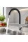 Кухонный смеситель Rubineta Flexy 33 BK с гибким изливом, черный с хромированными элементами